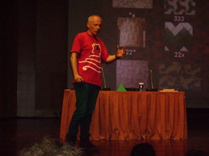 Marcus du Sautoy lecturing at the Athens Music Hall, 22 March 2010